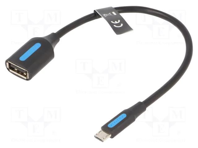 Cable; USB 2.0; USB A socket,USB B micro plug; nickel plated VENTION CCUBB