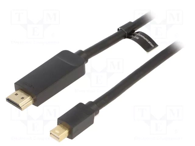 Cable; HDMI plug,mini DisplayPort plug; PVC; Len: 3m; black VENTION HAHBI