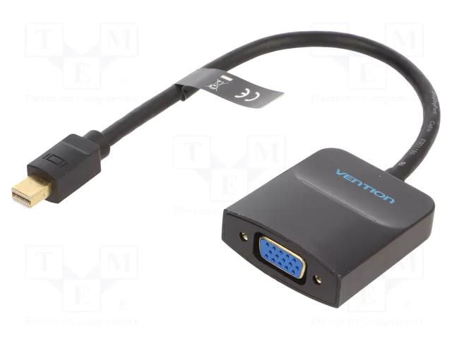 Converter; D-Sub 15pin HD socket,mini DisplayPort plug; black VENTION HBDBB