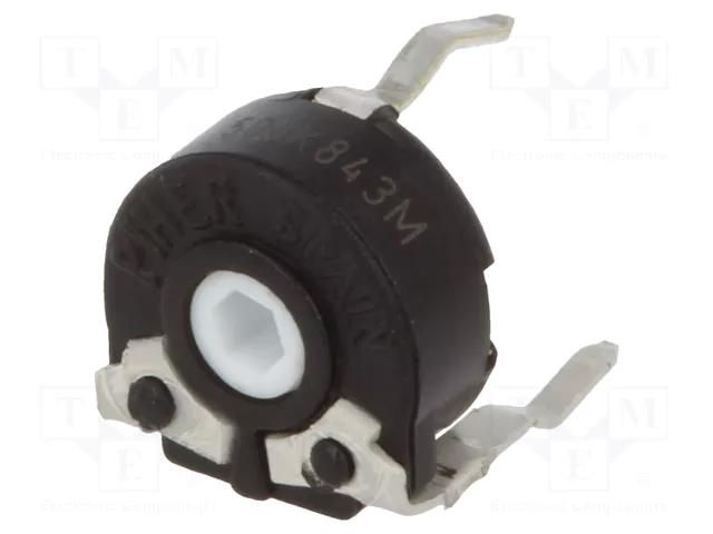 Potentiometer: mounting; horizontal; 500kΩ; 100mW; ±20%; linear PIHER PT6MV-504A20