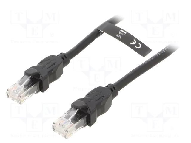 Patch cord; RJ45 plug,both sides; U/UTP; 6; Cu; PVC; black; 1m VENTION IBBBF