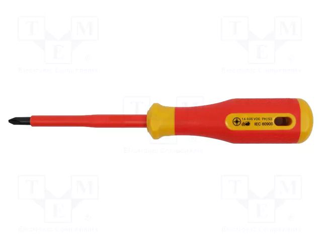 Screwdriver: insulated; slim; PlusMinus PZ-type; PZ/S2 BERNSTEIN BRN-14-696-VDE