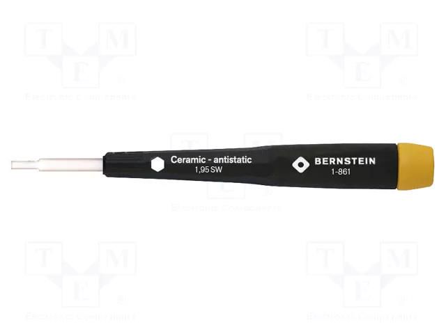 Ceramic trimmer; Bit: hex key; Size: HEX 2mm; Blade length: 20mm BERNSTEIN BRN-1-861