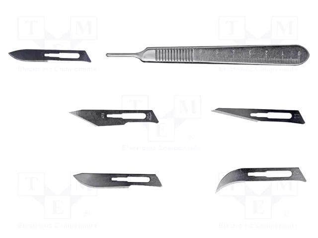 Scalpel holder; Kit: 5x blade BERNSTEIN BRN-2-102