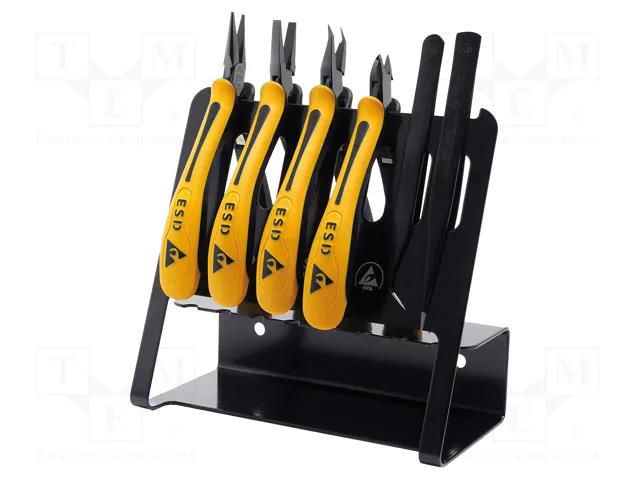 Kit: for assembly work; Kit: tweezers,stand,pliers; ESD; 6pcs. BERNSTEIN BRN-3-960-VE