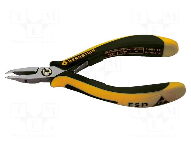 Pliers; side,cutting,oblique; ESD; 135mm BERNSTEIN BRN-3-981-15