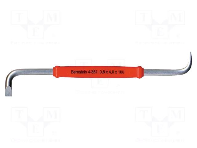 Screwdriver; slot; double-sided; 4,0x0,8mm; 100mm BERNSTEIN BRN-4-351