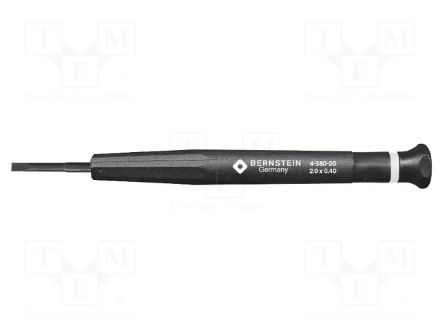 Screwdriver; precision; slot; 2x0.4mm; Blade length: 17mm BERNSTEIN BRN-4-380-20