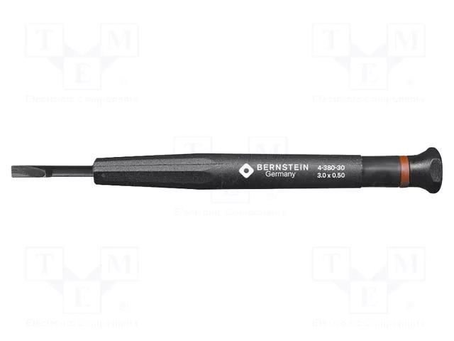 Screwdriver; precision; slot; 3x0.5mm; Blade length: 17mm BERNSTEIN BRN-4-380-30
