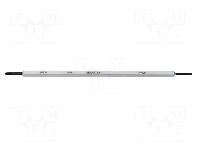 Interchangeable blade; double-sided; Phillips; PH00,PH000; 120mm BERNSTEIN BRN-4-911