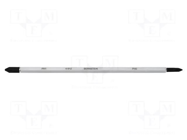 Interchangeable blade; double-sided; Phillips; PH0,PH1; 120mm BERNSTEIN BRN-4-912