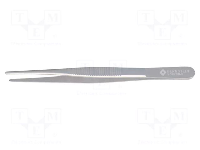 Tweezers; 145mm; Blade tip shape: flat,rounded; universal BERNSTEIN BRN-5-036