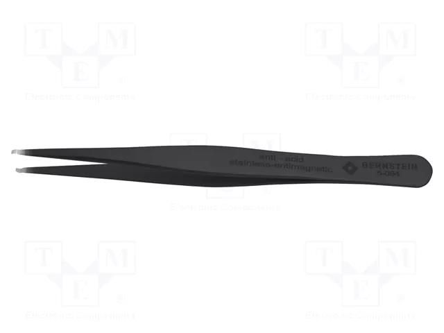 Tweezers; Blade tip shape: round; Tweezers len: 120mm; ESD BERNSTEIN BRN-5-064-13