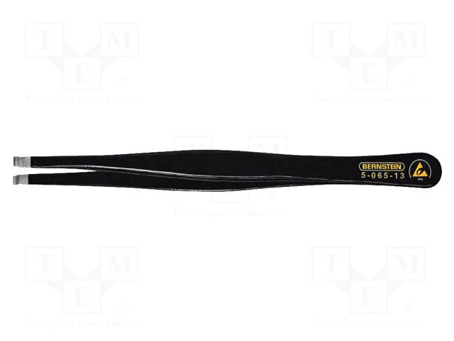Tweezers; Blade tip shape: round; Tweezers len: 120mm; ESD BERNSTEIN BRN-5-065-13