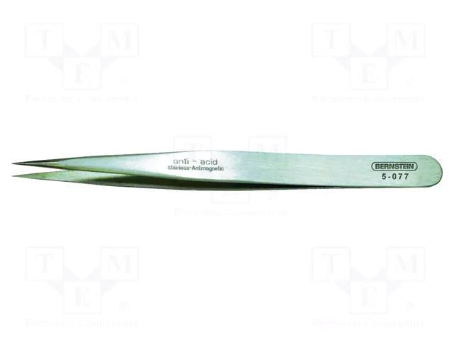 Tweezers; 130mm; Blade tip shape: sharp; universal BERNSTEIN BRN-5-077