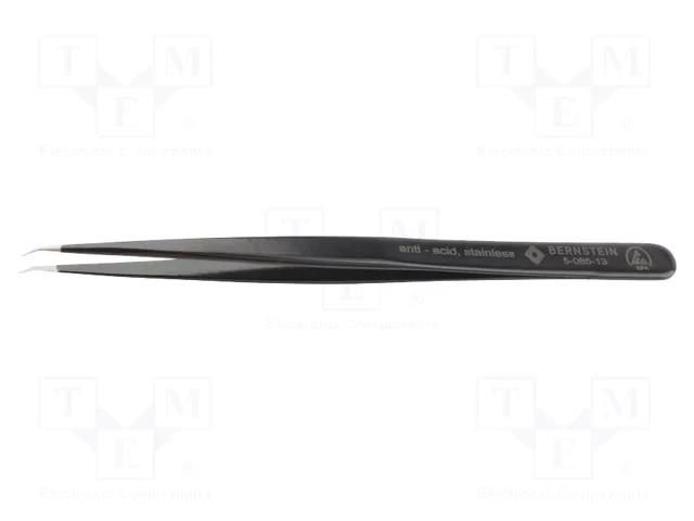 Tweezers; Blade tip shape: sharp; Tweezers len: 140mm; ESD BERNSTEIN BRN-5-085-13