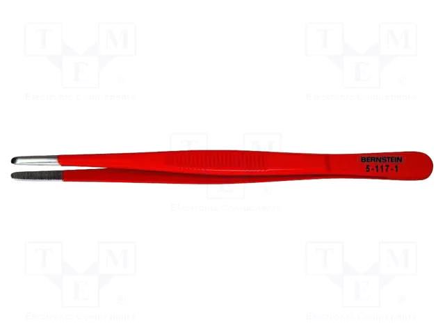 Tweezers; 145mm; Blade tip shape: rounded; universal BERNSTEIN BRN-5-117-1