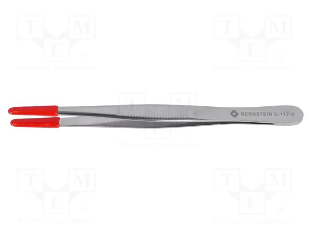 Tweezers; 145mm; Blade tip shape: rounded; universal BERNSTEIN BRN-5-117-5