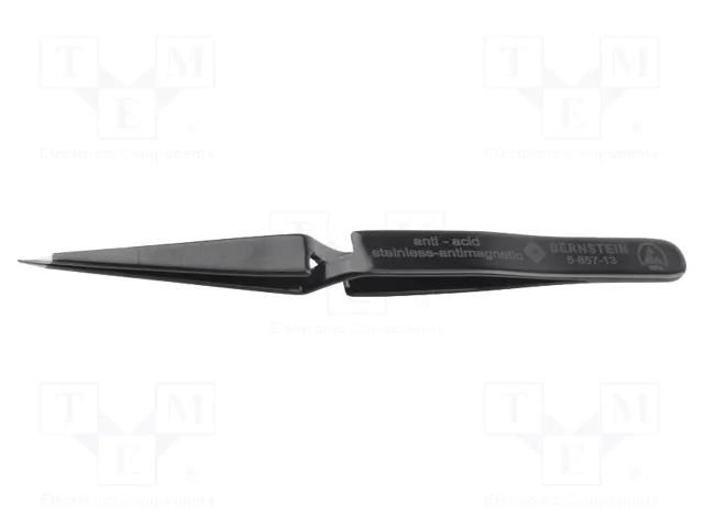 Tweezers; Blade tip shape: sharp; Tweezers len: 125mm; ESD BERNSTEIN BRN-5-857-13