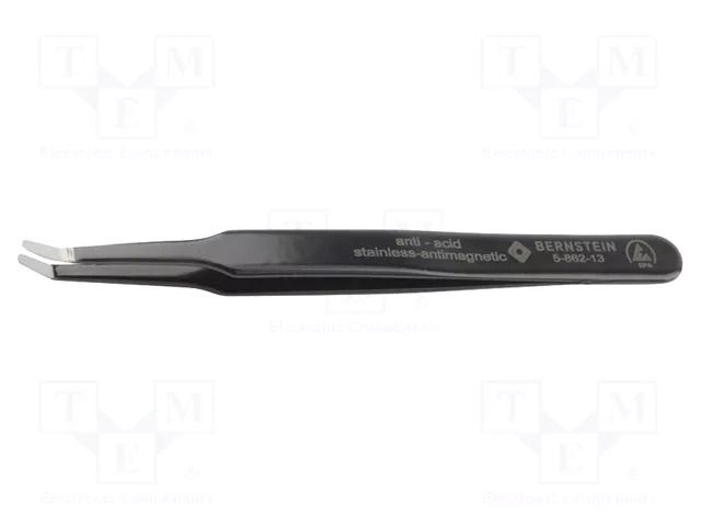 Tweezers; Blade tip shape: flat,rounded; Tweezers len: 125mm BERNSTEIN BRN-5-862-13