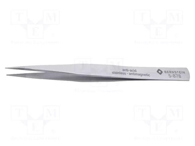 Tweezers; 130mm; Blade tip shape: flat; universal; tips serrated BERNSTEIN BRN-5-878