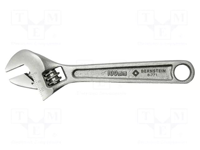 Wrench; adjustable; Jaw capacity: 13mm; Overall len: 100mm BERNSTEIN BRN-6-771