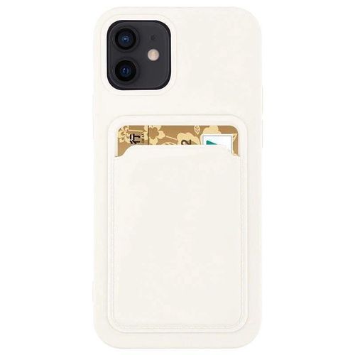 Card Case Silicone Wallet Case with Card Slot Documents for Samsung Galaxy A73 white, Hurtel 5907769346699 5907769346699