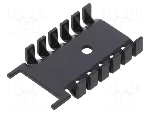 Heatsink: extruded; U; black; L: 24.5mm; W: 24mm; H: 7mm; 21K/W FISCHER ELEKTRONIK FK232SA-220