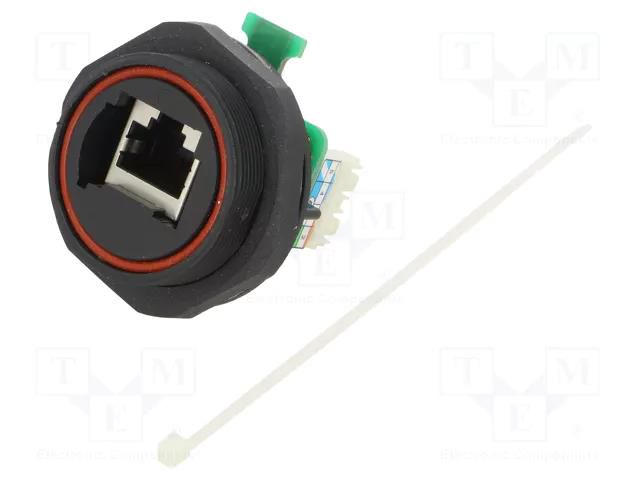 Connector: RJ45; socket; PIN: 8; external thread,threaded joint BULGIN PX0839/IDC