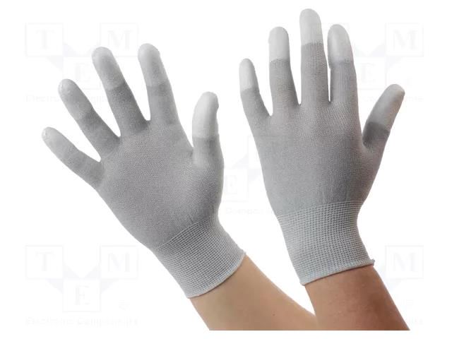 Protective gloves; ESD; XL; polyamide,polyurethane,carbon fiber ANTISTAT ATS-109-0912