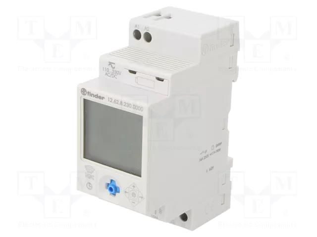 Programmable time switch; Range: 1min÷7days; DPDT; 110÷230VAC FINDER 12.62.8.230.0000