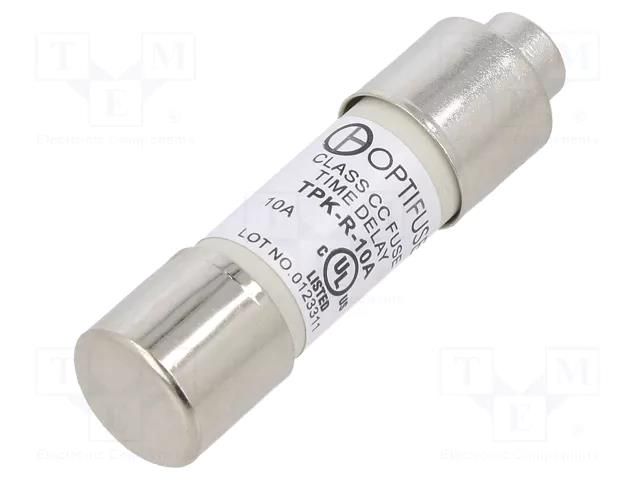 Fuse: fuse; 10A; 600VAC; 300VDC; time-lag; cylindrical,industrial OPTIFUSE TPK-R-10A