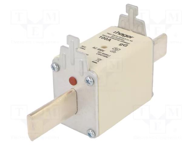 Fuse: fuse; 100A; 500VAC; gG; industrial; NH2 HAGER LNH2100M