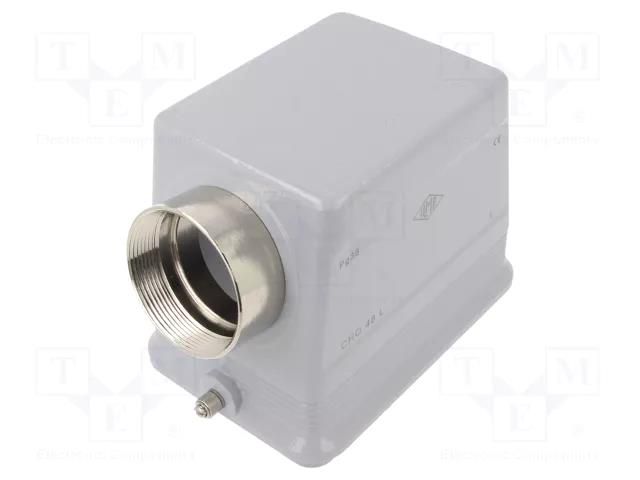 Enclosure: for HDC connectors; C-TYPE; size 104.62; PG36; angled ILME CHO48L