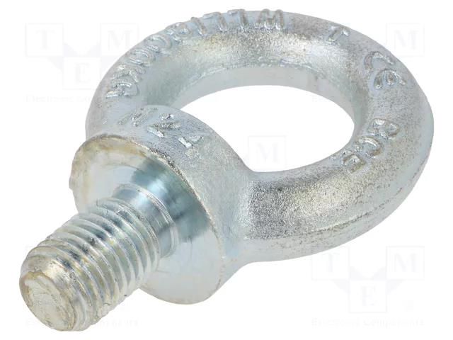 Lifting eye bolt; M24x36; Head: eye; steel; zinc; DIN 580; Ø: 50mm ELESA+GANTER DIN580-M24-ST