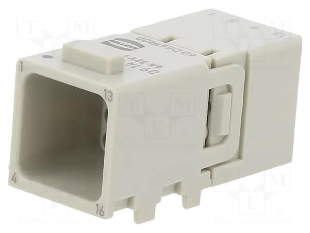 Connector: HDC; module; male; Han-Modular® Domino; PIN: 16 HARTING 09149161001