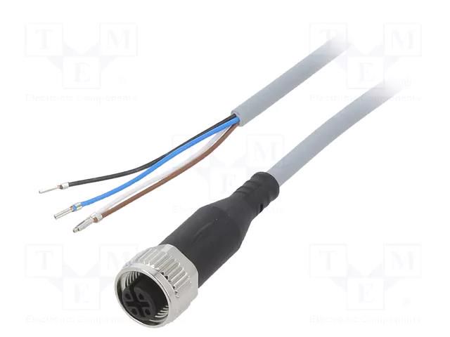 Cable: for sensors/automation; M12; PIN: 4; straight; 2.5m; plug FESTO NEBU-M12G5-K2.5LE4