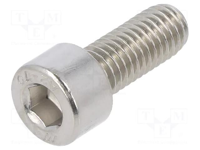 Screw; M8x20; 1.25; Head: cheese head; hex key; HEX 6mm; DIN 912 KRAFTBERG M8X20/D912-A2