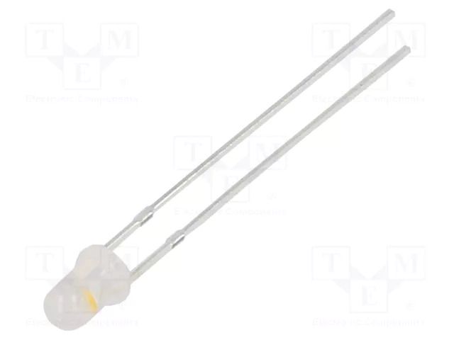 LED; red/warm white; 3mm; 30°; Front: convex; 2.1÷2.6/3.1÷3.6VDC OPTOSUPPLY OSRMP23132A