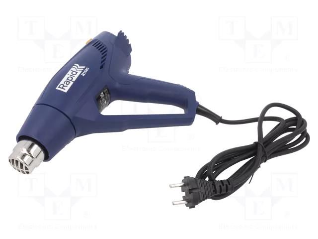 Electric hot shrink gun; 1.8kW; 250l/min,450l/min; 230VAC RAPID RAP-R1800