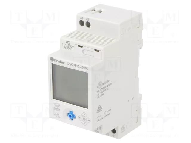 Programmable time switch; Range: 1min÷7days; DPDT; 110÷230VAC FINDER 12.A2.8.230.0000