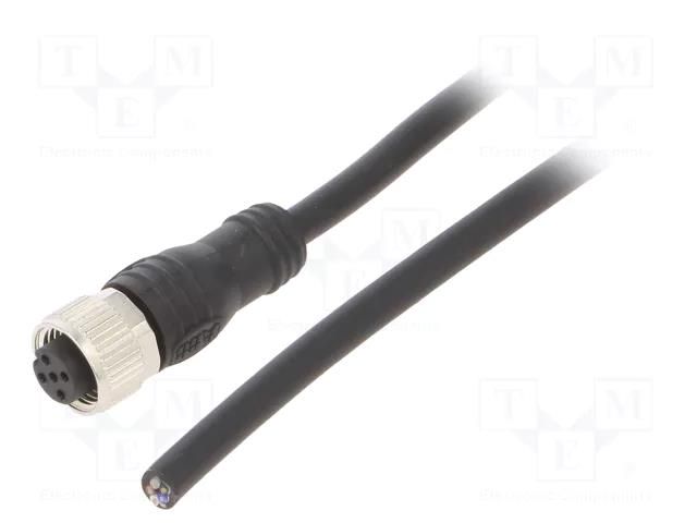 Cable: for sensors/automation; M12; PIN: 5; straight; 6m; plug; PVC ABB 2TLA020056R0000