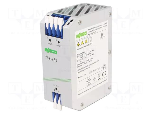 Module: redundancy; for DIN rail; 600W; 24VDC; 25A; 9÷54VDC; 96% WAGO 787-783