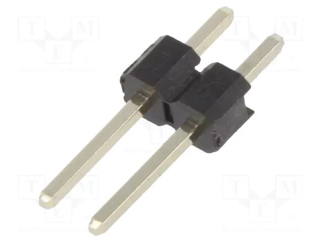 Connector: pin strips; pin header; male; PIN: 2; straight; THT; 1x2 CONNFLY DS1021-1X2SF162-B