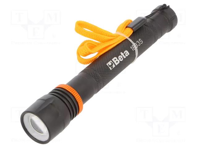 Torch: LED; 150mm; 500lm; black; IP66 BETA BE1833S