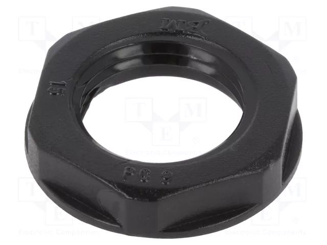 Nut; PG9; polyamide; black; Thread: PG; -20÷90°C BM GROUP BM4809N
