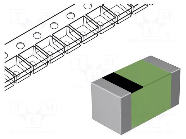 Inductor: film; SMD; 0201; 800pH; 800mA; 0.08Ω; Q: 14; 18000MHz; LQP MURATA LQP03TN0N8B02D