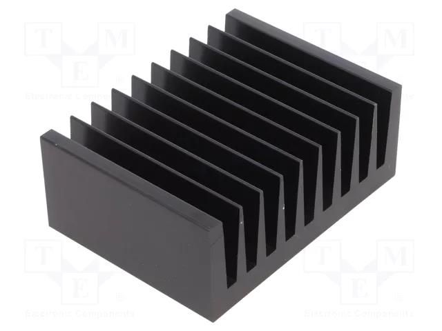 Heatsink: extruded; grilled; black; L: 75mm; W: 100mm; H: 40mm SEIFERT ELECTRONIC KL-244/75/SW