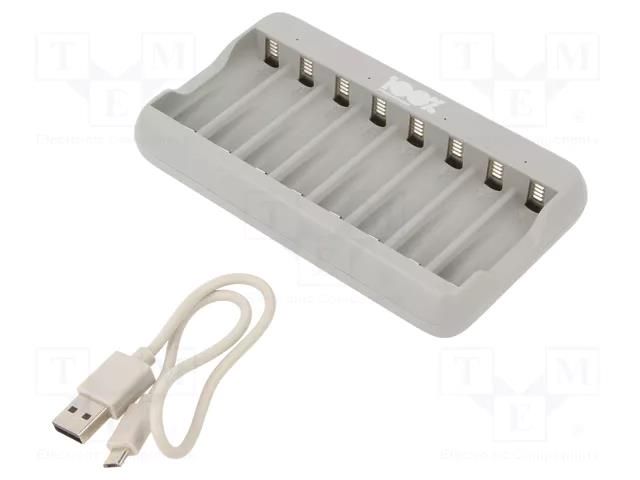 Charger: for rechargeable batteries; Ni-MH; Size: AA,AAA,R03,R6 GP GP-U813