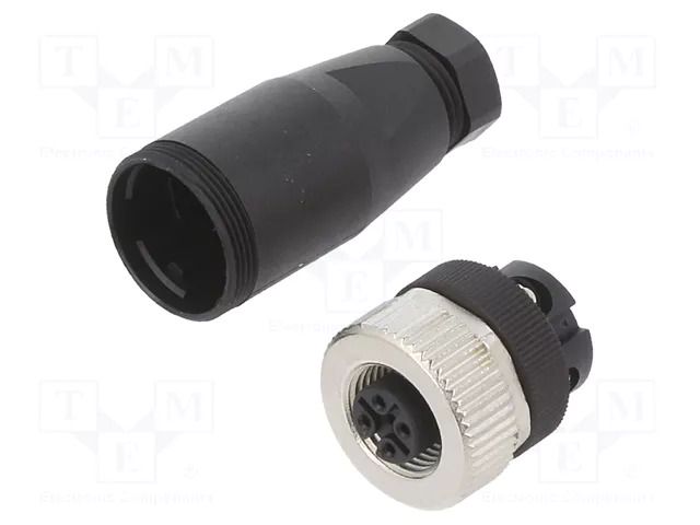 Connector: M12; female; 713; 4A; 250V; IP67; for cable; PA; 18AWG BINDER 99-0430-314-04